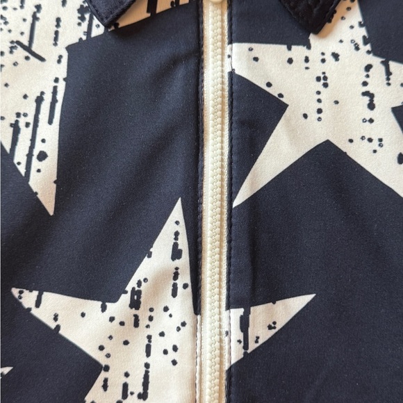 Jofit Navy and White Star Print Sleeveless Top - Picture 4 of 9